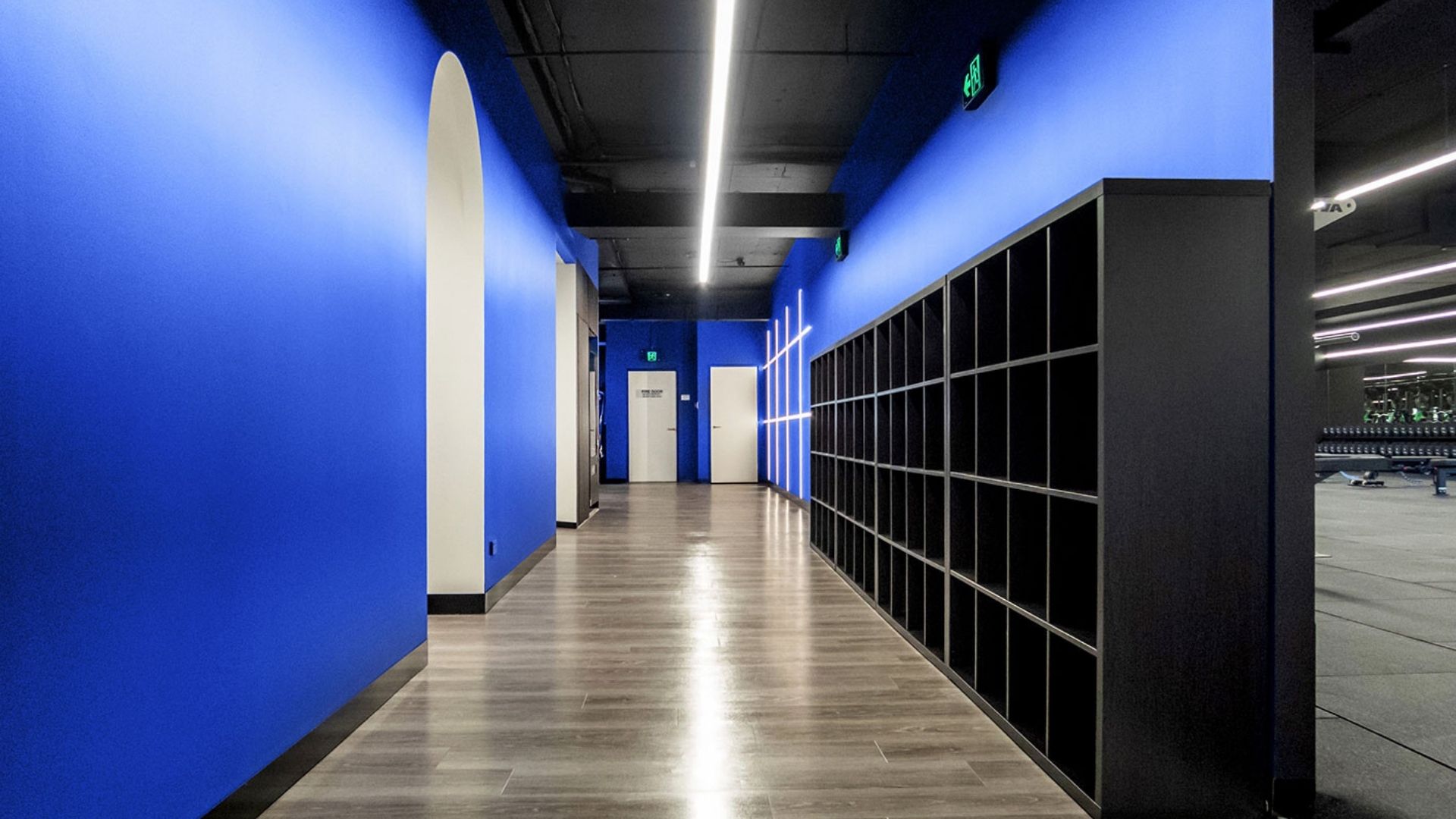 The entry corridor at Plus Fitness Belrose