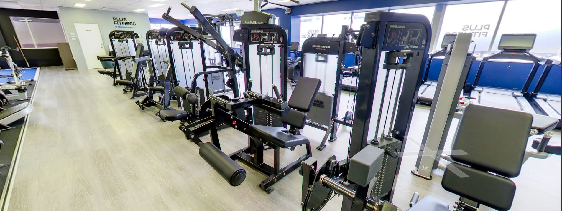 Machines and cardio equipment along the wall at Bankstown